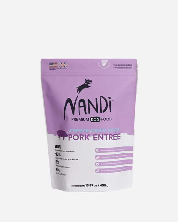 [난디] 돼지 동결건조 사료 (알러지 및 그레인프리)